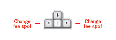 Tee spot arrow keys