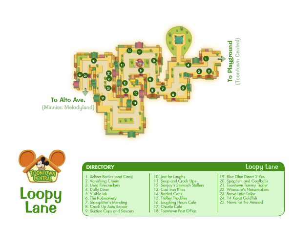 Loopy Lane Map