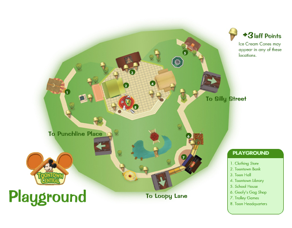 Toontown central playground map