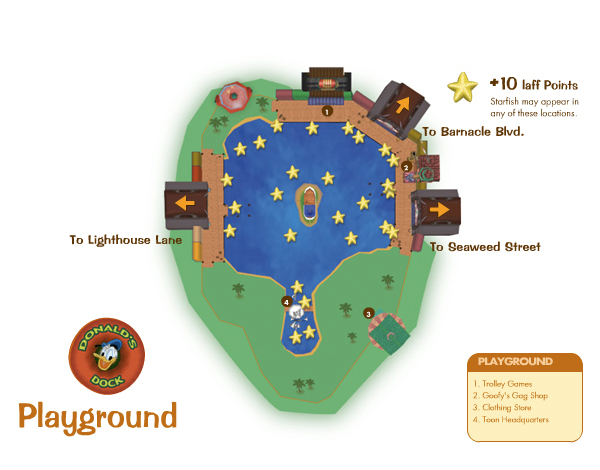 Donalds Dock playground Map
